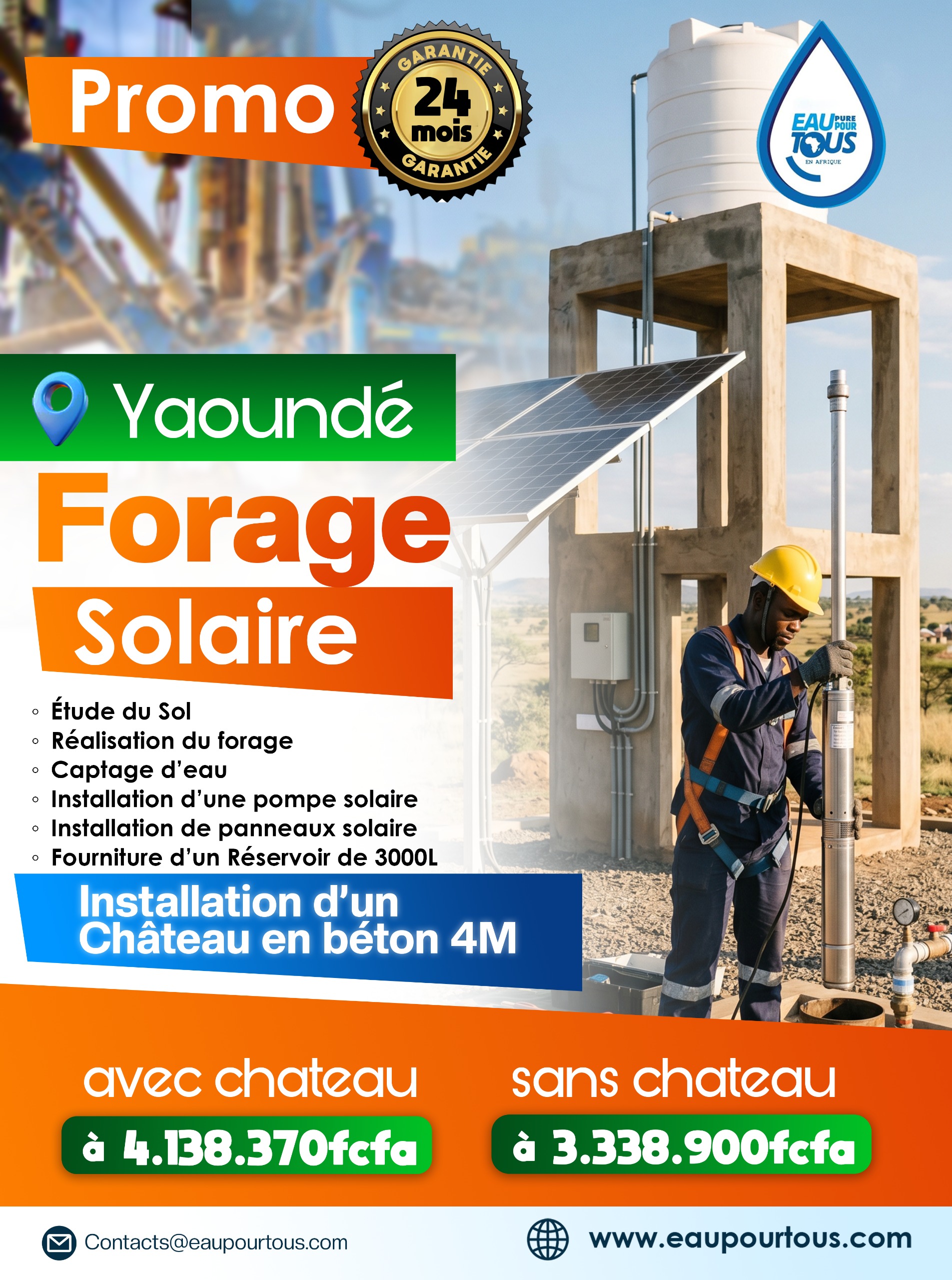 Forage solaire Yaoundé