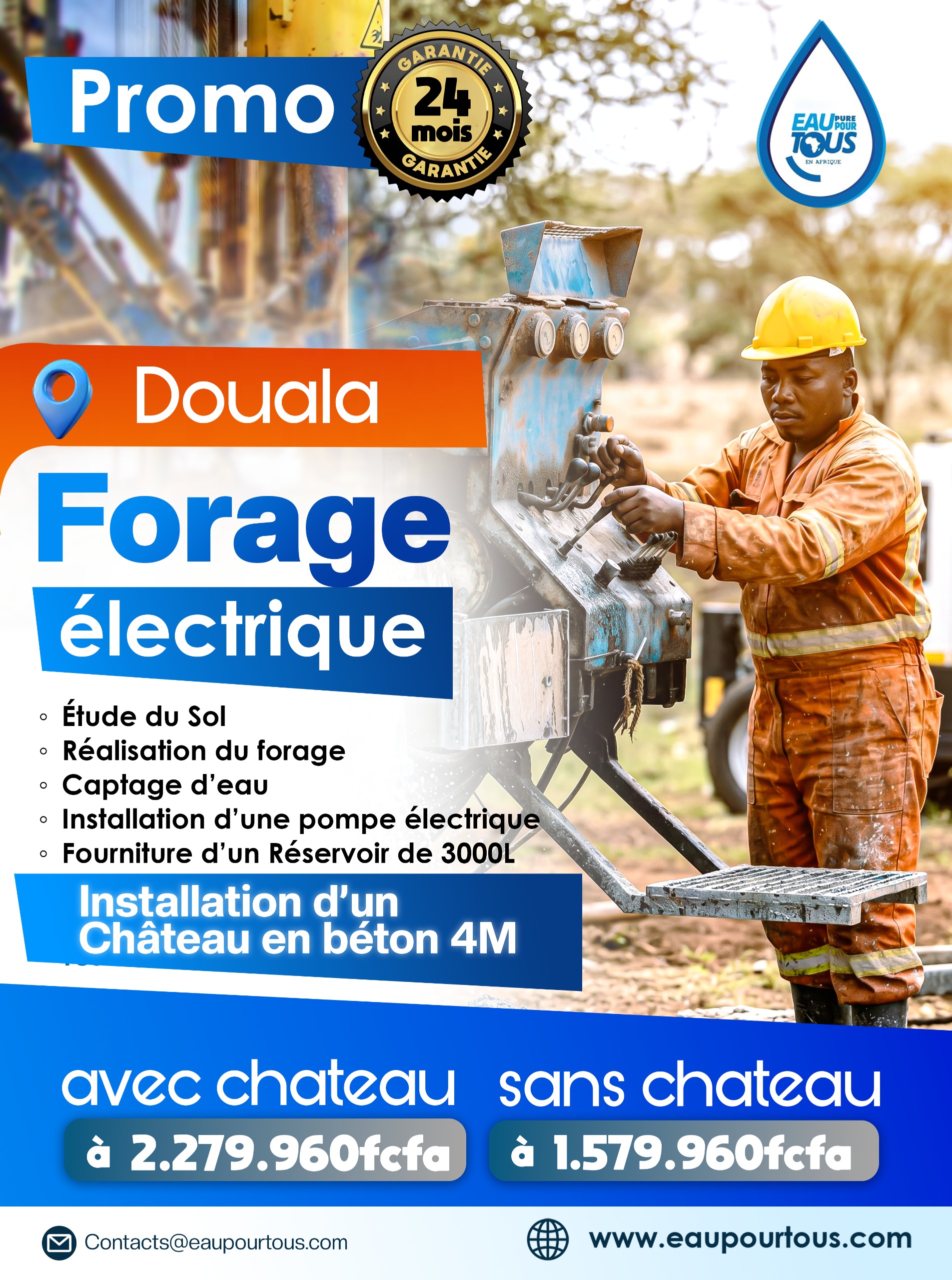 Forage électrique Douala