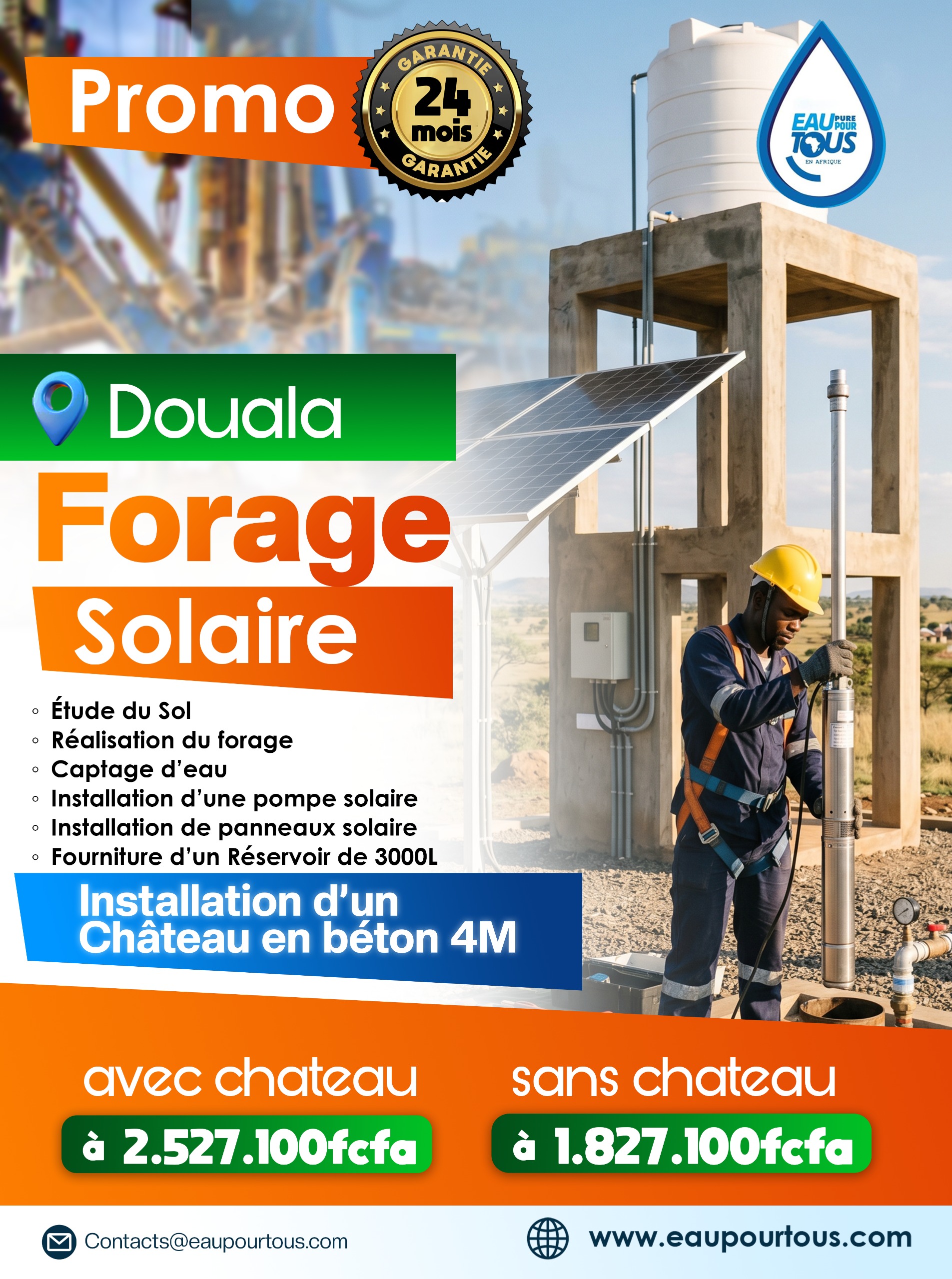 Forage solaire Douala